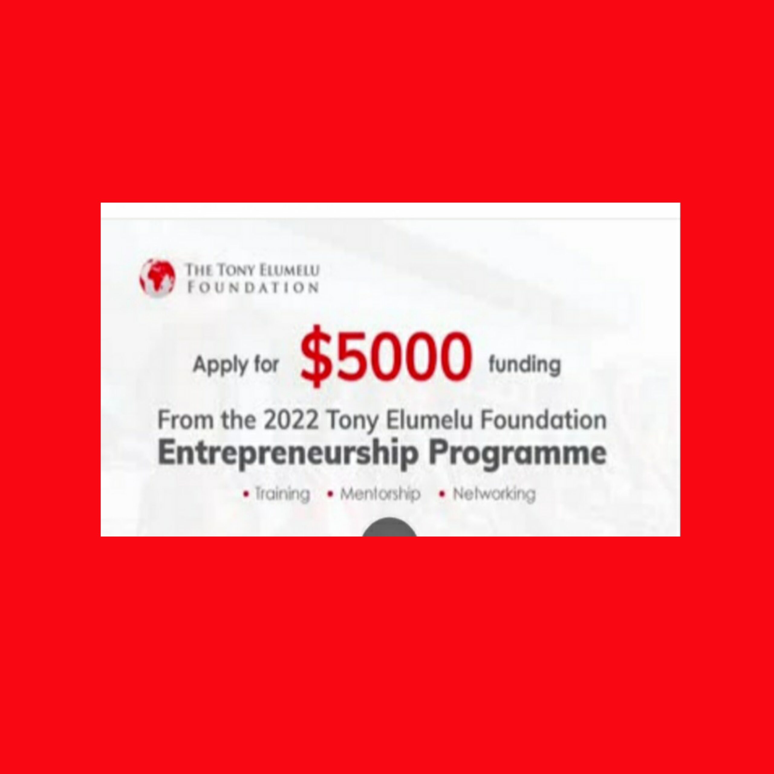 20211228 101113 scaled 1 - 2022 Tony Elumelu Foundation Entrepreneurship Programme for all Africans($5000) Apply