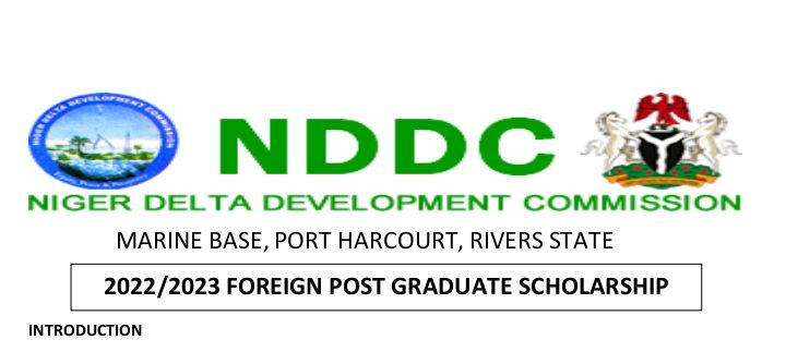 The Niger Delta Development Commission Foreign Scholarship progamme 2022/2023