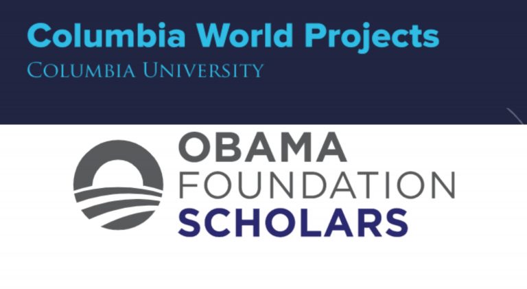 Barack Obama Foundation scholarship to study at Columbia and Chicago Universities