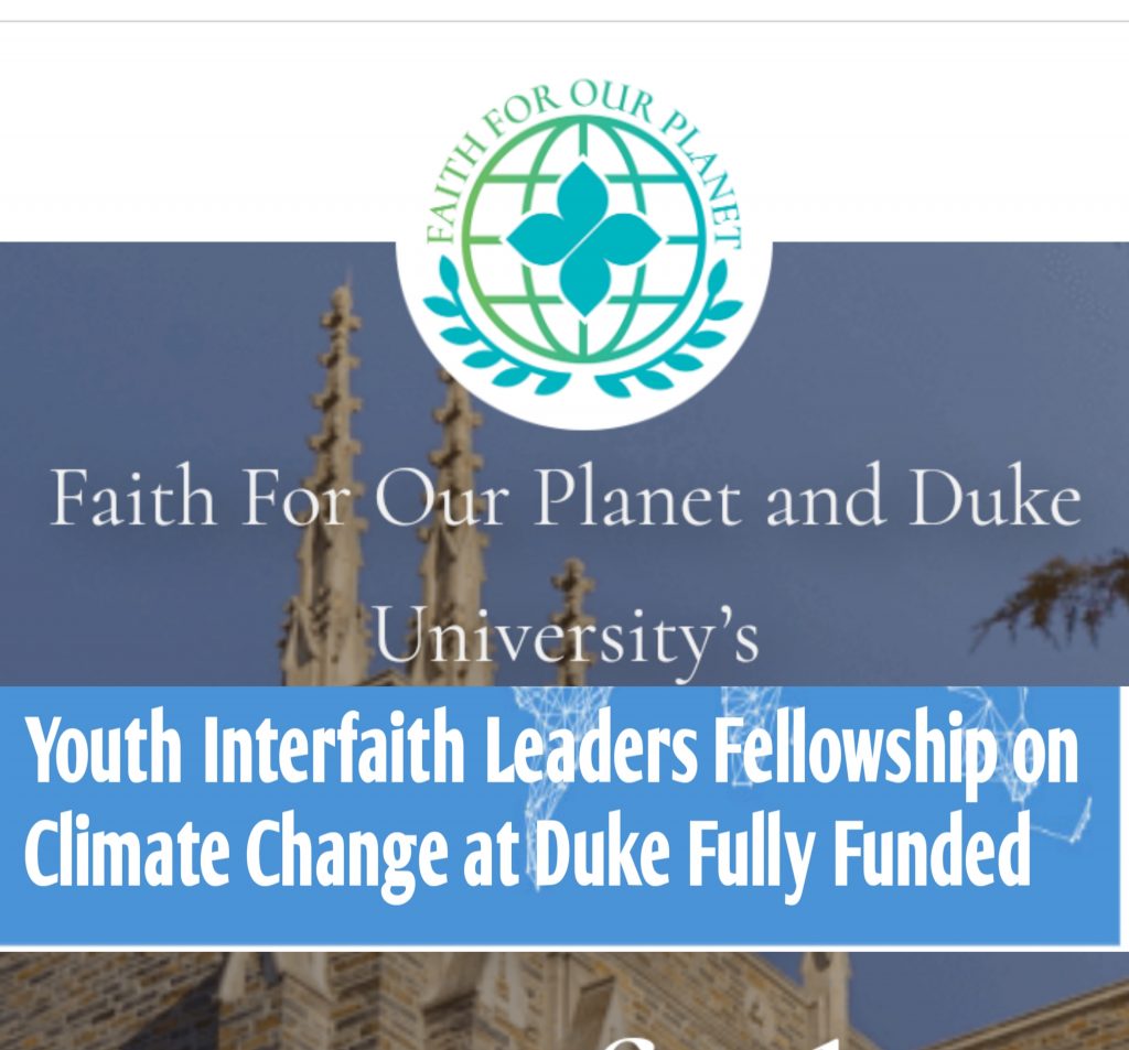 20221009 150351 - Youth Interfaith Leaders Fully Funded Fellowship on Climate Change at Duke