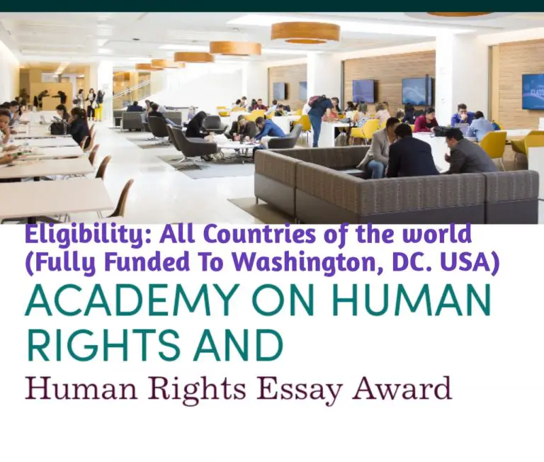 Human Right Essay Award (Fully Funded to Washington DC, USA) All Countries