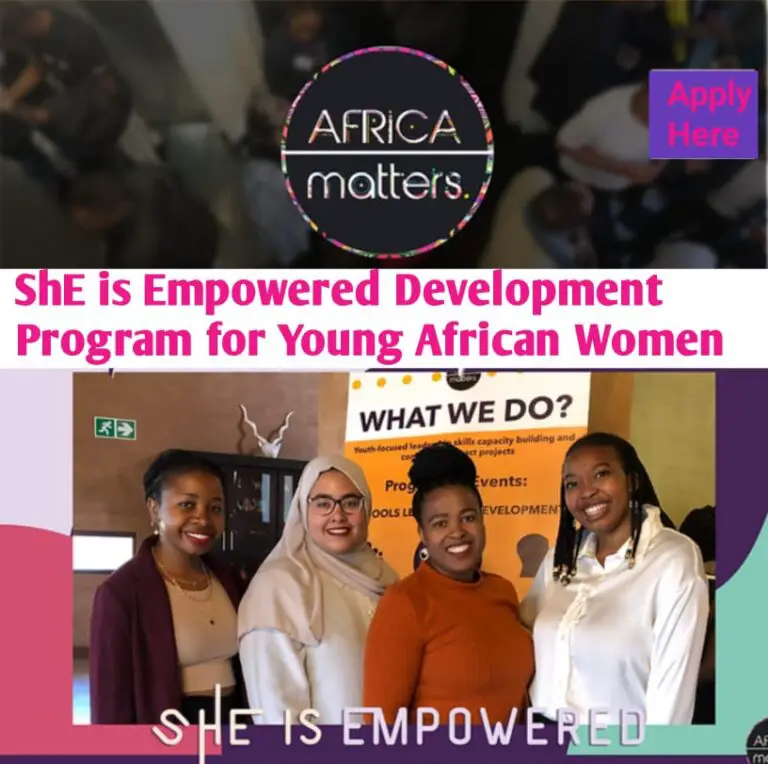 ShE is Empowered Development Program For Young African Women.