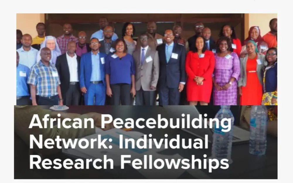 IMG 20221025 WA0003 - African Peace Building Network: Individual Research Fellowships 2023