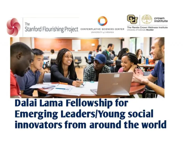 Dalai Lama Fellowship 2023 for Emerging Leaders