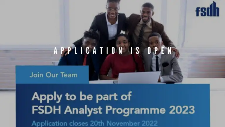 FSDH Graduate Analyst Programme 2023 for young Nigerian graduates.