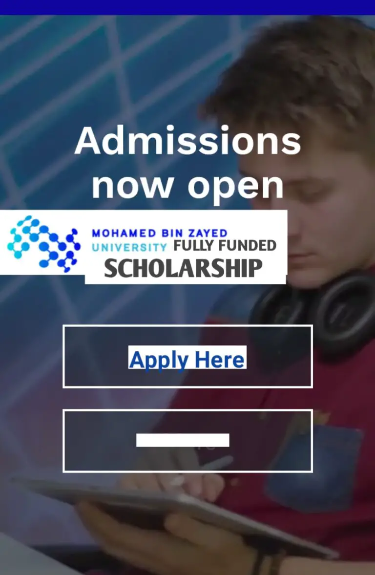 Fully Funded Mohamed Bin Zayed University Scholarship with Monthly stipend and Accommodation