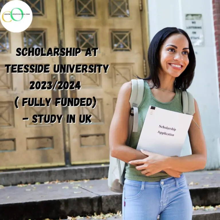 Scholarships at Teesside University 2023/2024 (Fully Funded) – Study in UK