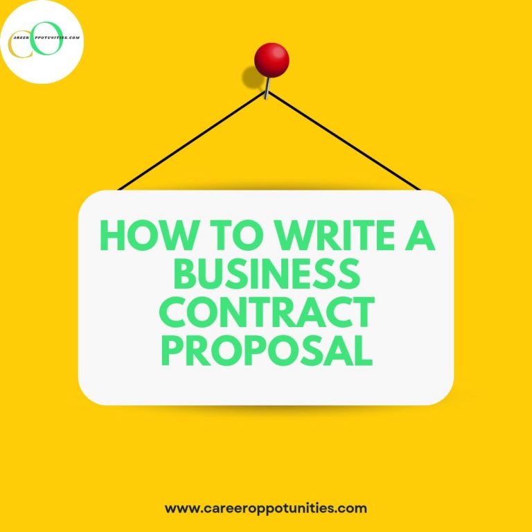 How to Write a Business Contract Proposal