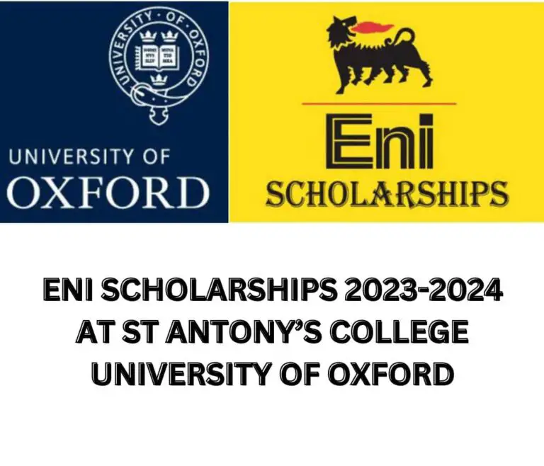 Eni Scholarships 2023-2024 – Study at University of Oxford