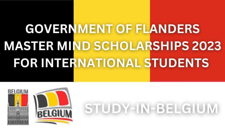 Government of Flanders Master Mind Scholarships 2023 for International Students | Study-in-Belgium