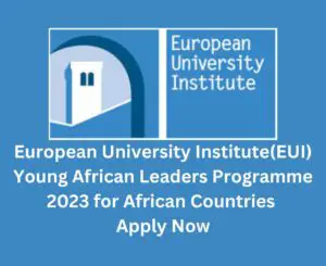 European University Institute(EUI) Young African Leaders Programme 2023 for African Countries | Apply Now