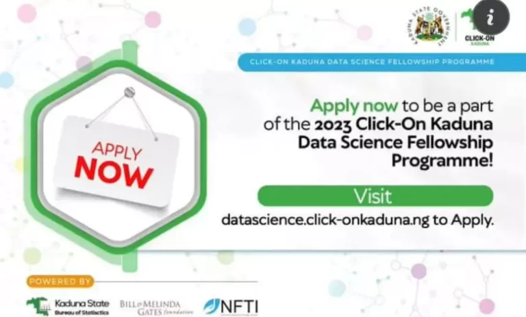 Click-on Kaduna Data Science Fellowship Programme 2023: Apply Now for Young Nigerians