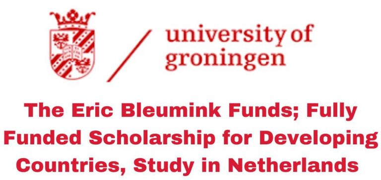 The Eric Bleumink Funds; Fully Funded Scholarship for Developing Countries, Study in Netherlands