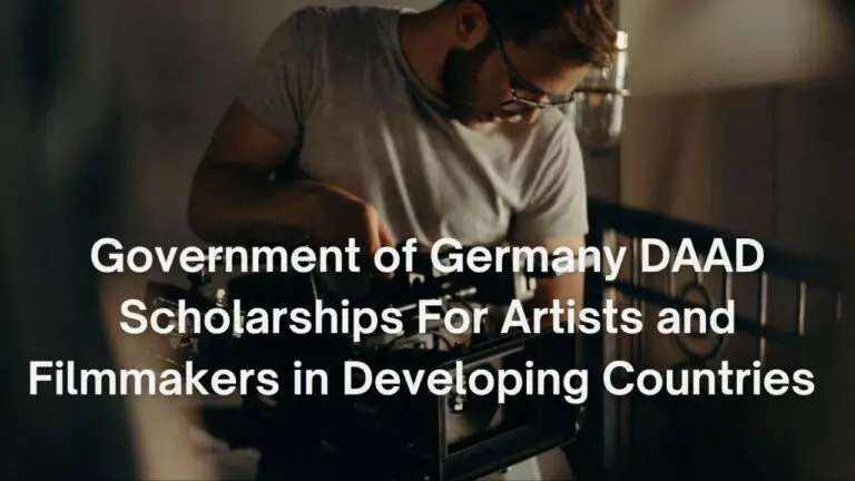 Government Of Germany DAAD Scholarships 2024/2025 For Artists And Filmmakers In Developing Countries (Fully-Funded)