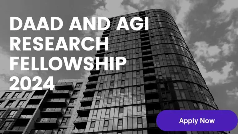 Apply Now for the DAAD/AGI Research Fellowship Program 2024!