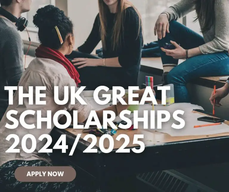 Apply Now for the UK Great Scholarships 2024/2025 For Developing Countries