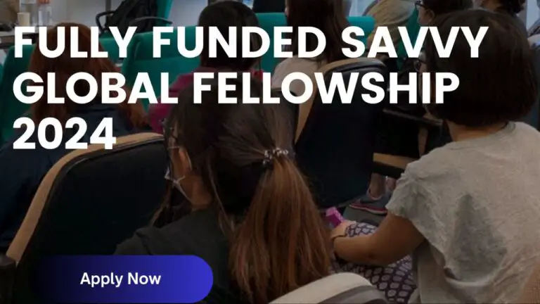 Apply Now for the 2024 Savvy Global Fellowship (Fully Funded)