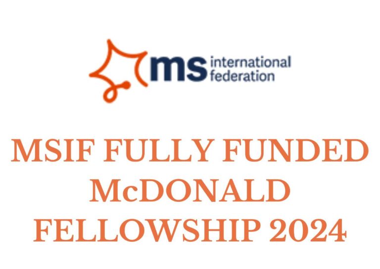 MSIF McDonald Fellowship 2024 (Fully Funded)