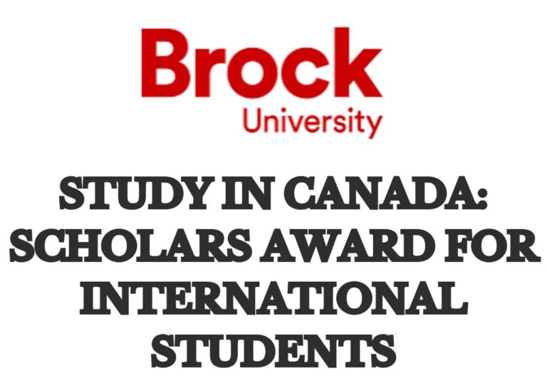 Brock University Scholars Award 2024/2025 for International Students