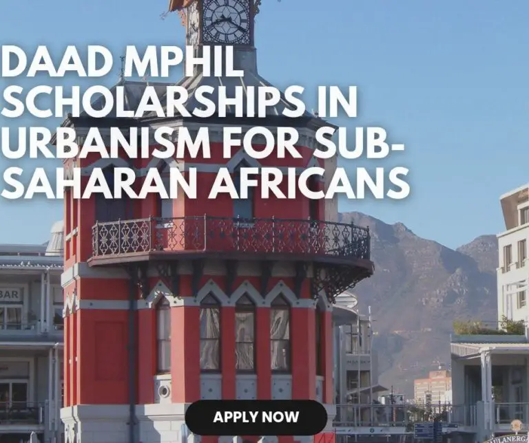 DAAD MPhil Southern Urbanism Scholarships 2024 For Sub-Saharan African Students
