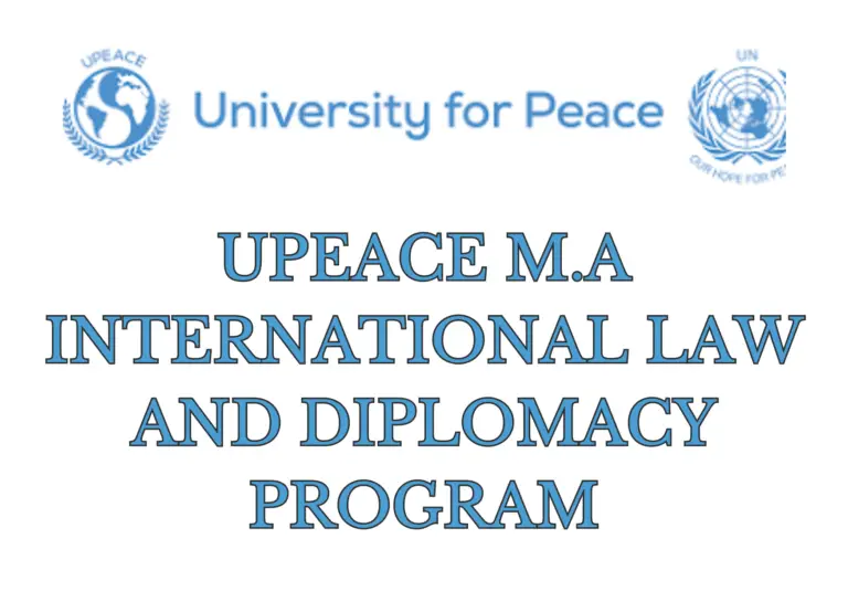 UPeace M.A. International Law and Diplomacy 2024
