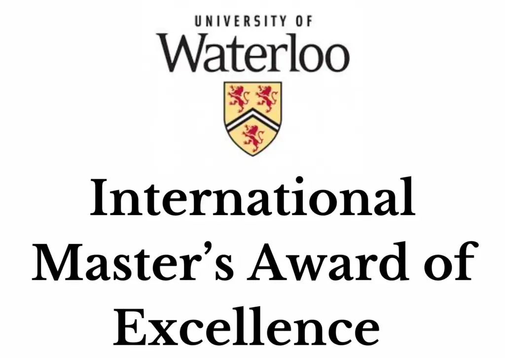 University of Waterloo International Master’s Award of Excellence