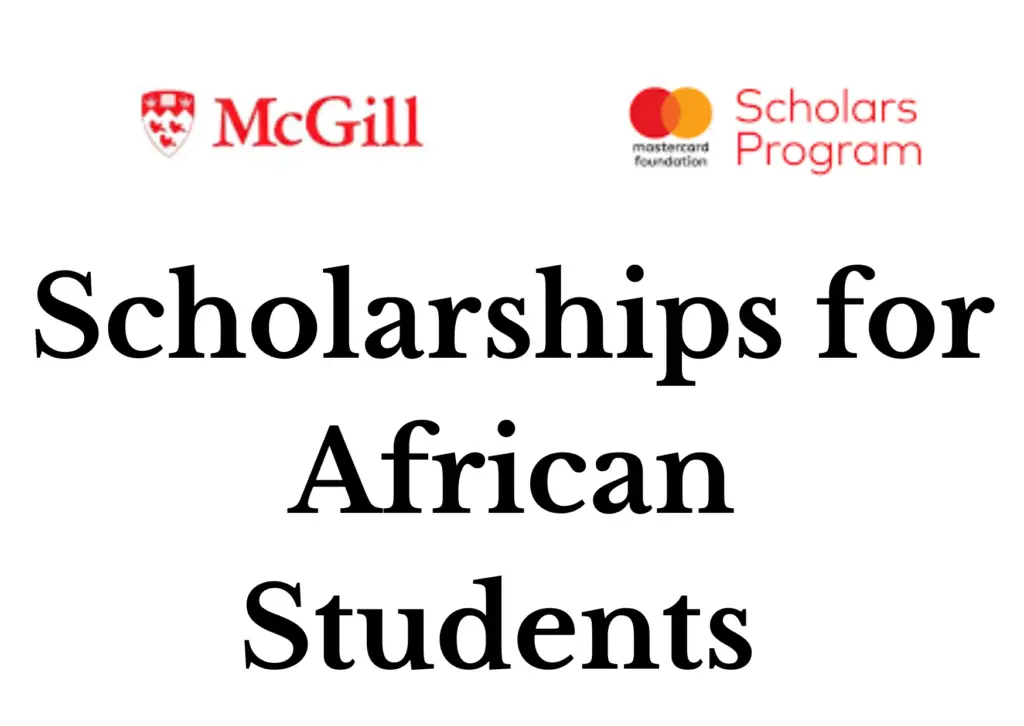 McGill University MasterCard Foundation Scholarships