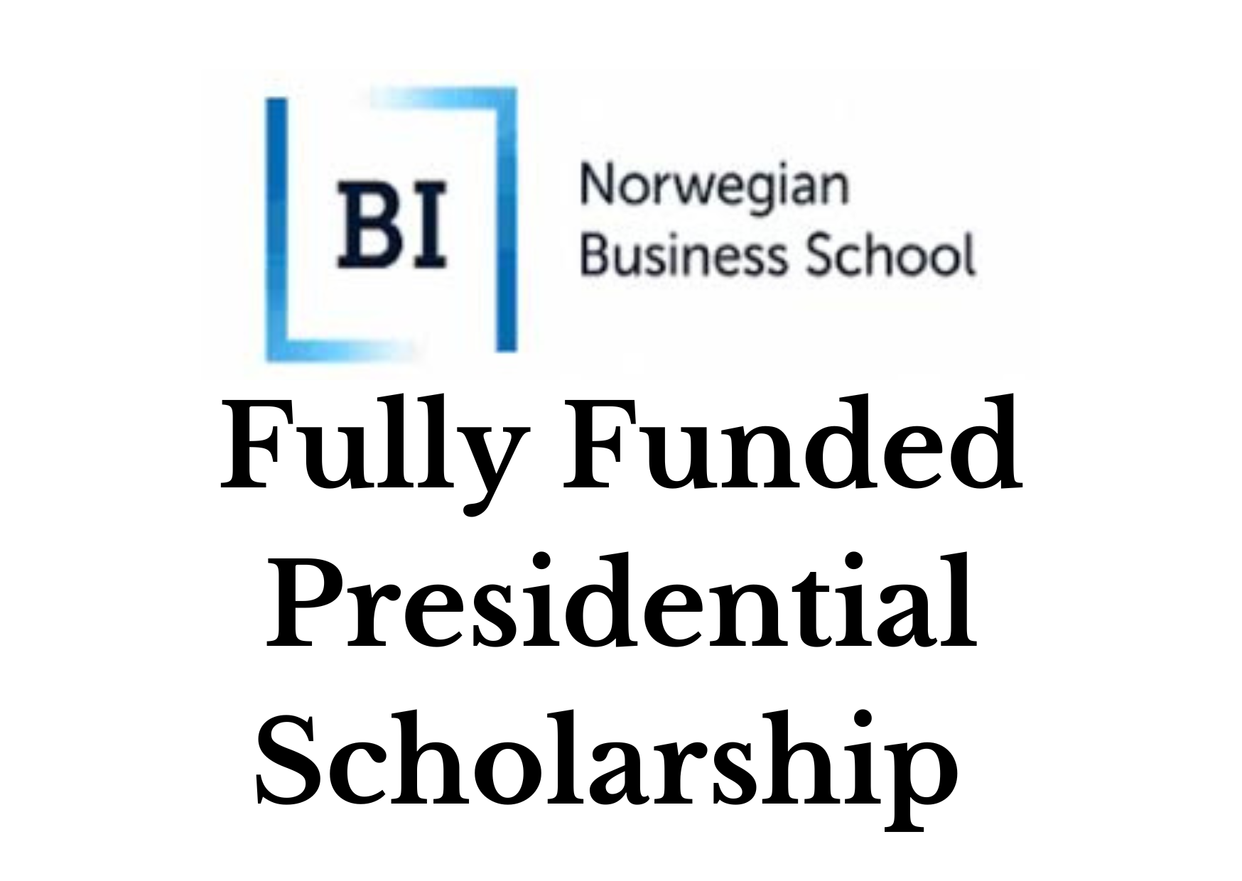 BI Presidential Scholarship 2025 At Norwegian Business School (Fully