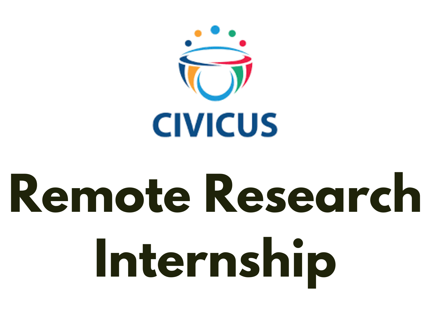 2025 Remote Research Internship By CIVICUS Apply Now! Career
