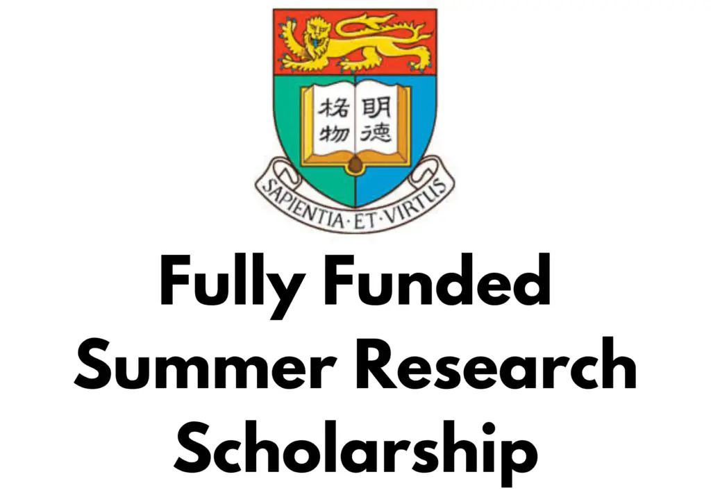 University of Hong Kong Summer Research Scholarship