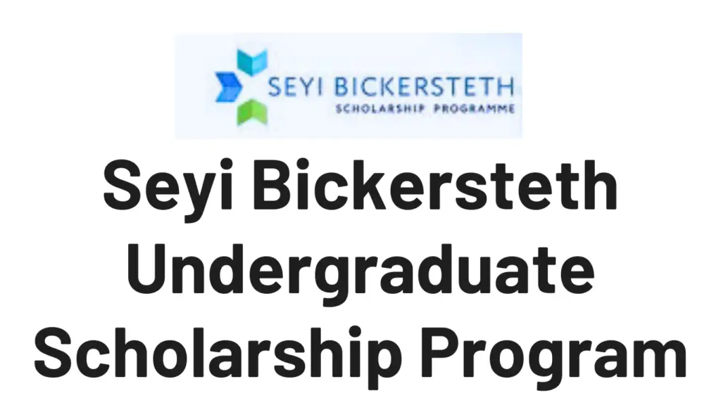 Seyi Bickersteth Undergraduate Scholarship Program