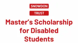 Snowdon Master's Scholarship