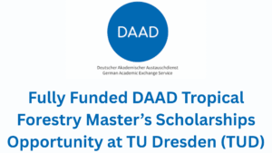 Fully Funded DAAD Tropical Forestry Master’s Scholarships Opportunity 2026/2027