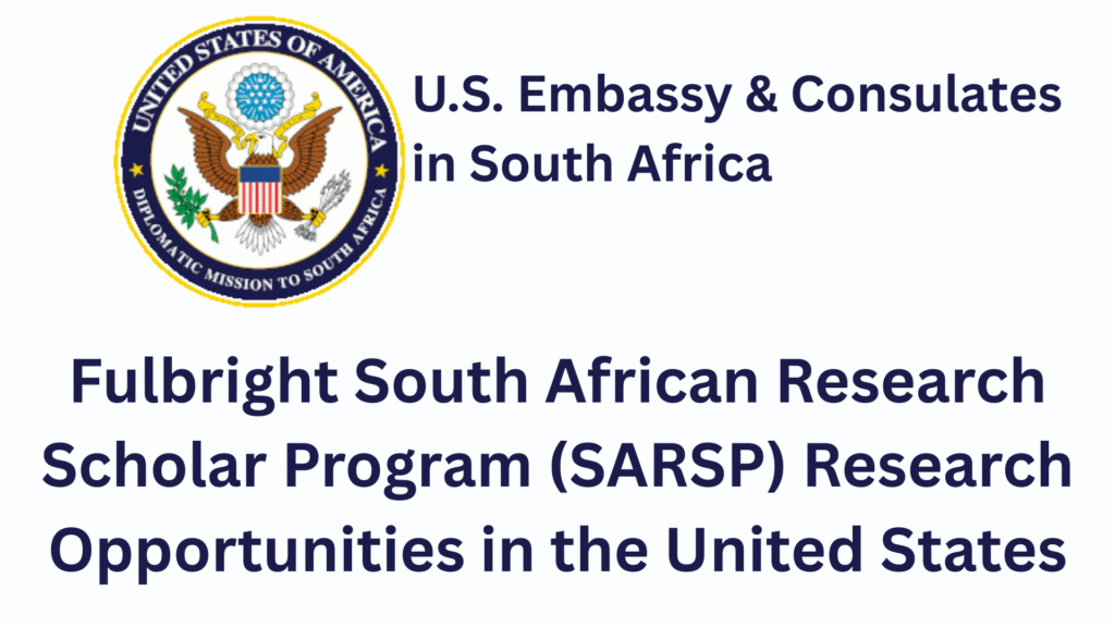 Fulbright South African Research Scholar Program (SARSP) 2026–2027