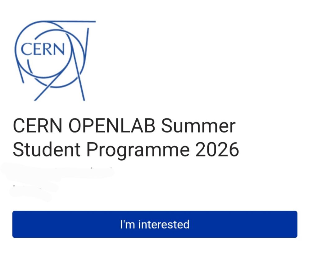 Screenshot 20251113 173631 Chrome Beta 1 - CERN OPENLAB Summer Internship Open for all, Fully Paid