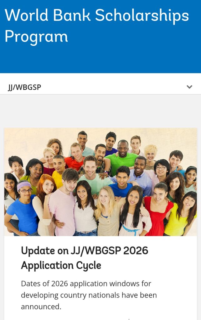 Screenshot 20260116 174459 Facebook - Application Open for Japan/World Bank Graduate Scholarship Program 2026